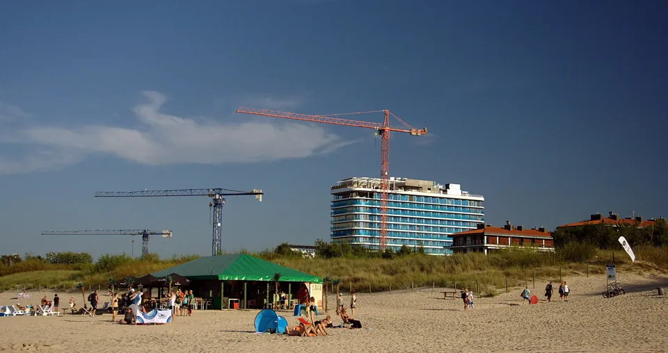 The beach and the seaside district